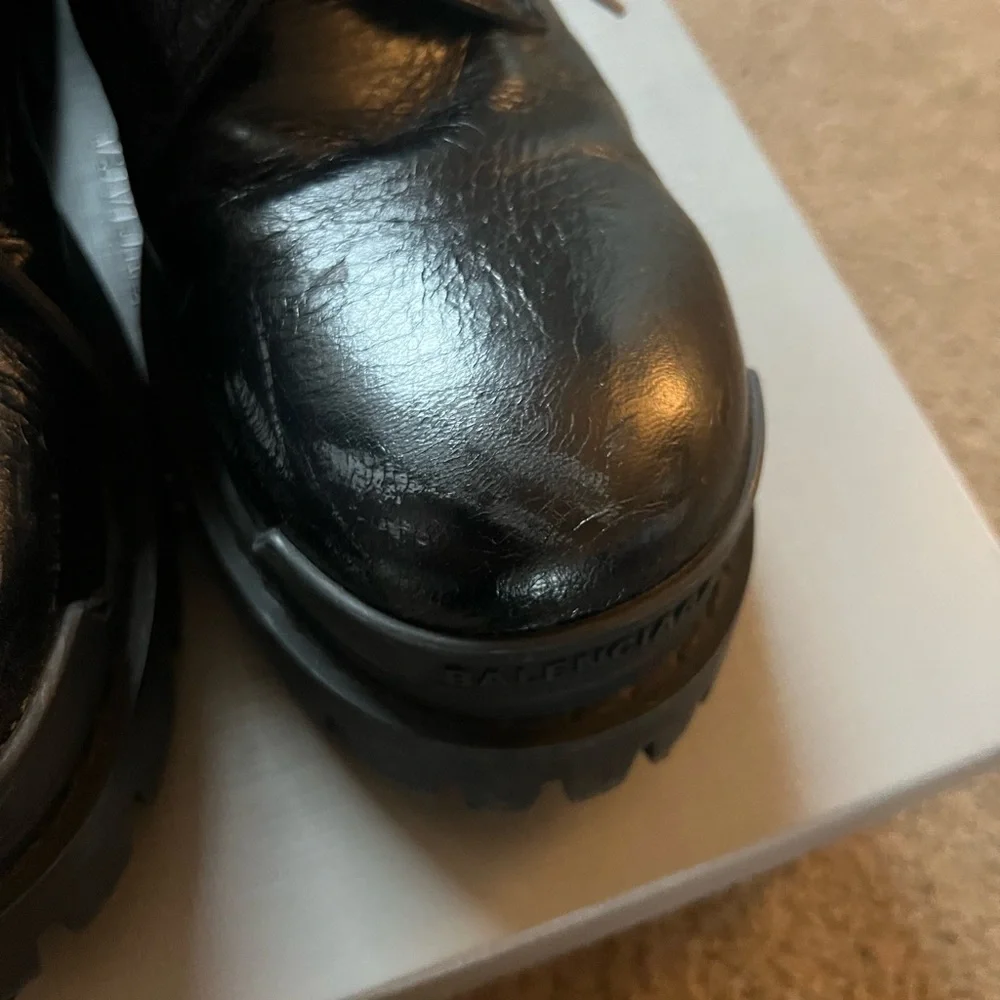 Balenciaga Crackled Leather Strike Boots Size 46 (US 12) - Picture 12 of 12